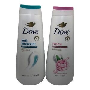 Dove Antibacterial-Renew Peony + Rose Oil Body Wash, 20 fl oz Pack Of 2